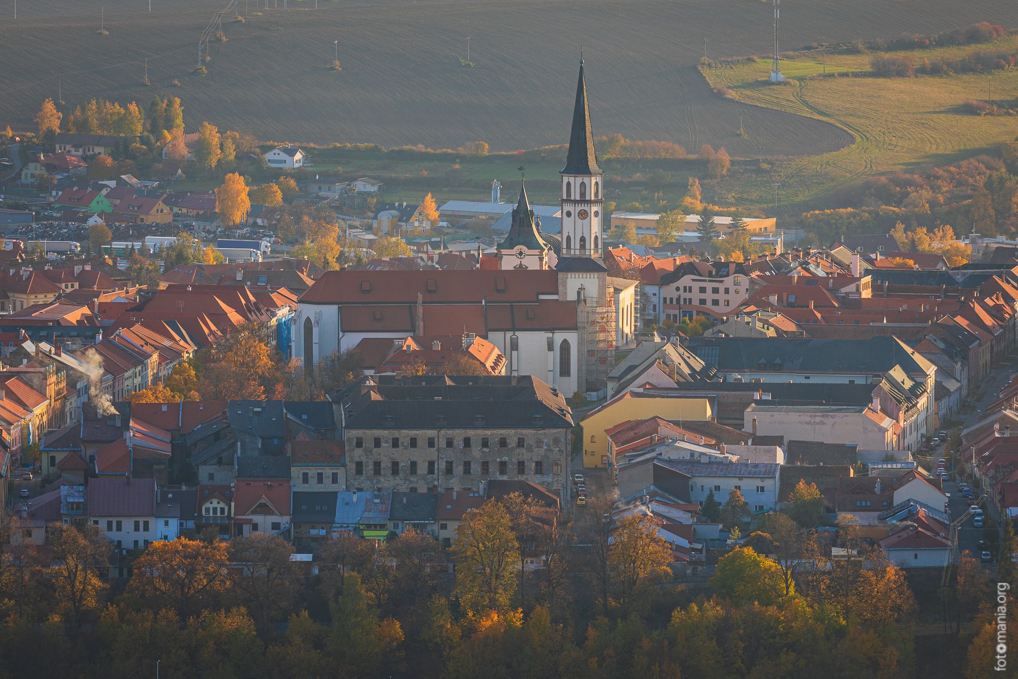 Distant view over Levoča town, Slovakia (Slovak Republic)