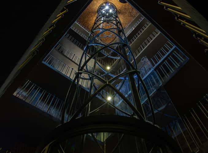Elevator inside of the Astronomical Clock Tower, Prague