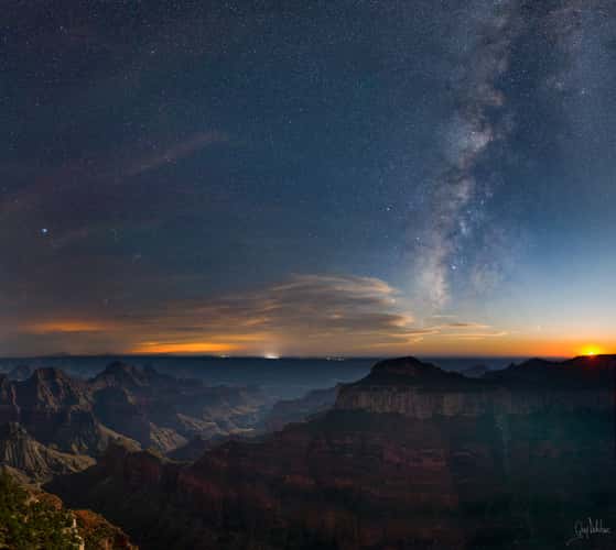 Grand Canyon North Rim under Milky Way
