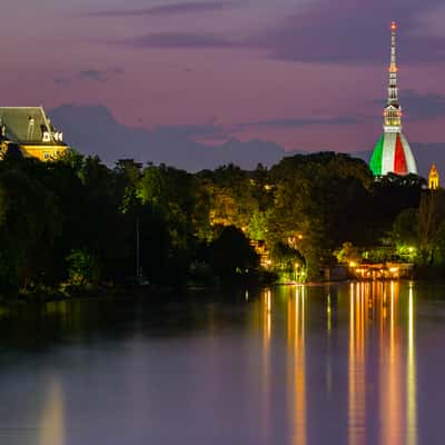 Mole Antonelliana and River Po, Italy