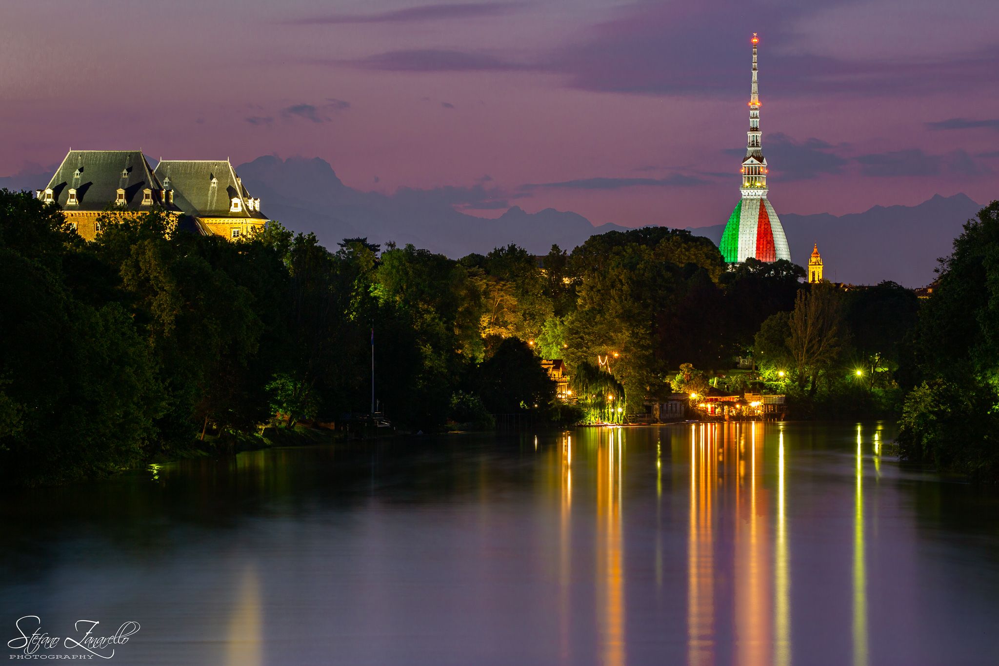 Mole Antonelliana and River Po, Italy