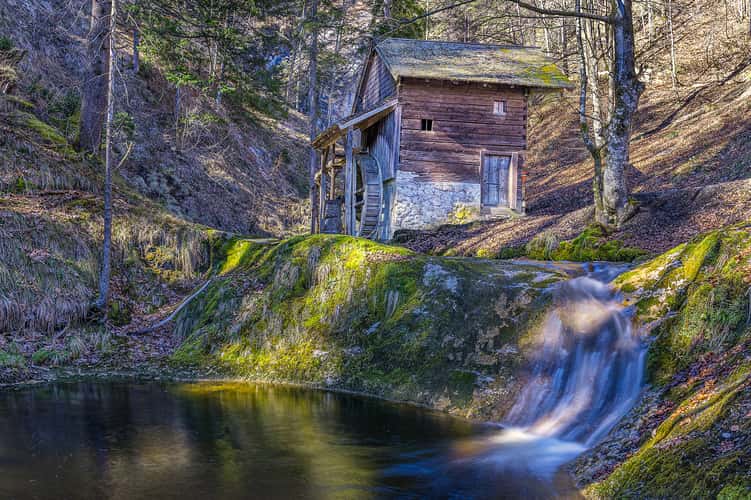 Mühle am Pöltzer Wasserfall