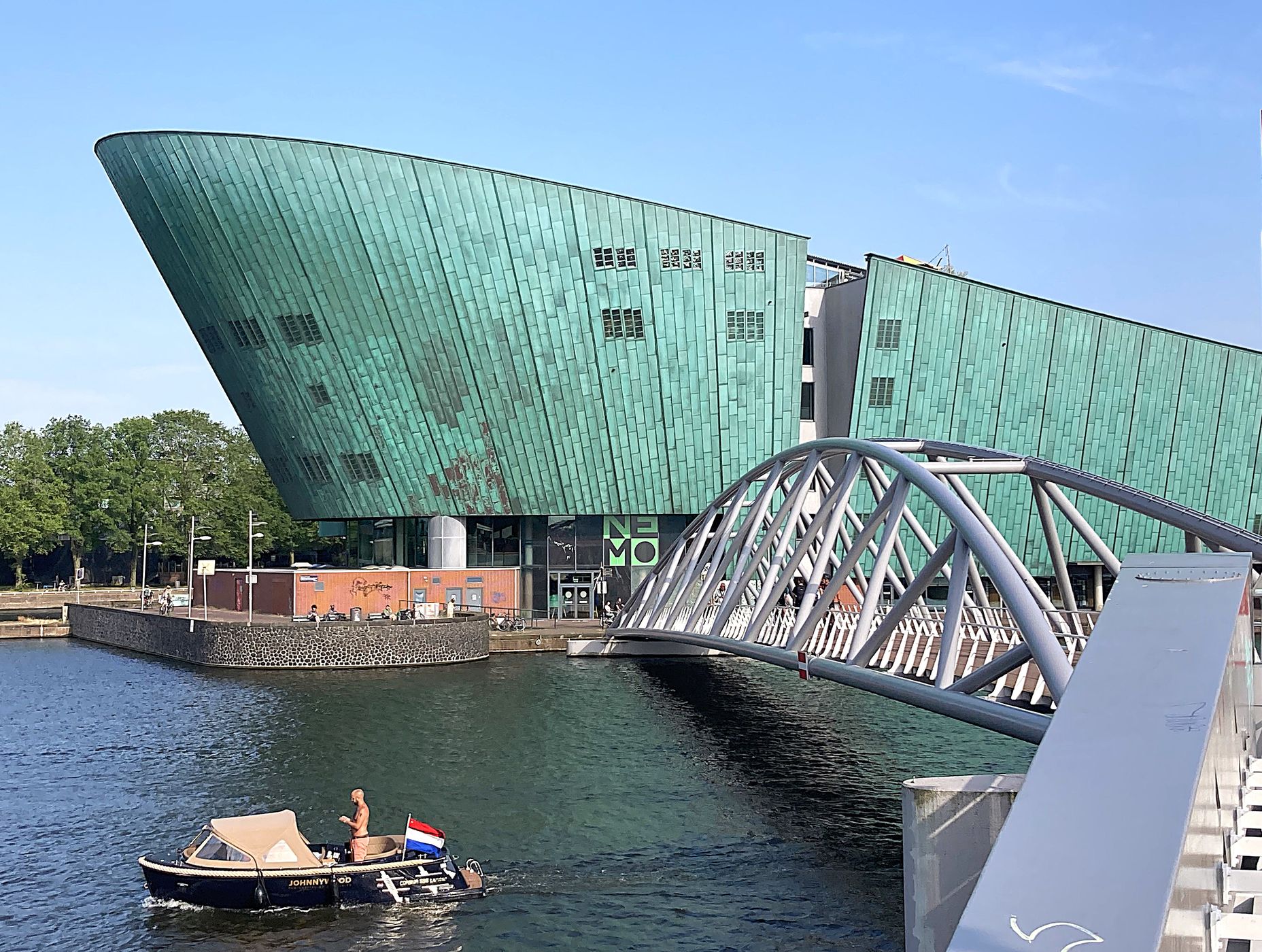 Nemo Science Museum from the Bridge, Amsterdam, Netherlands
