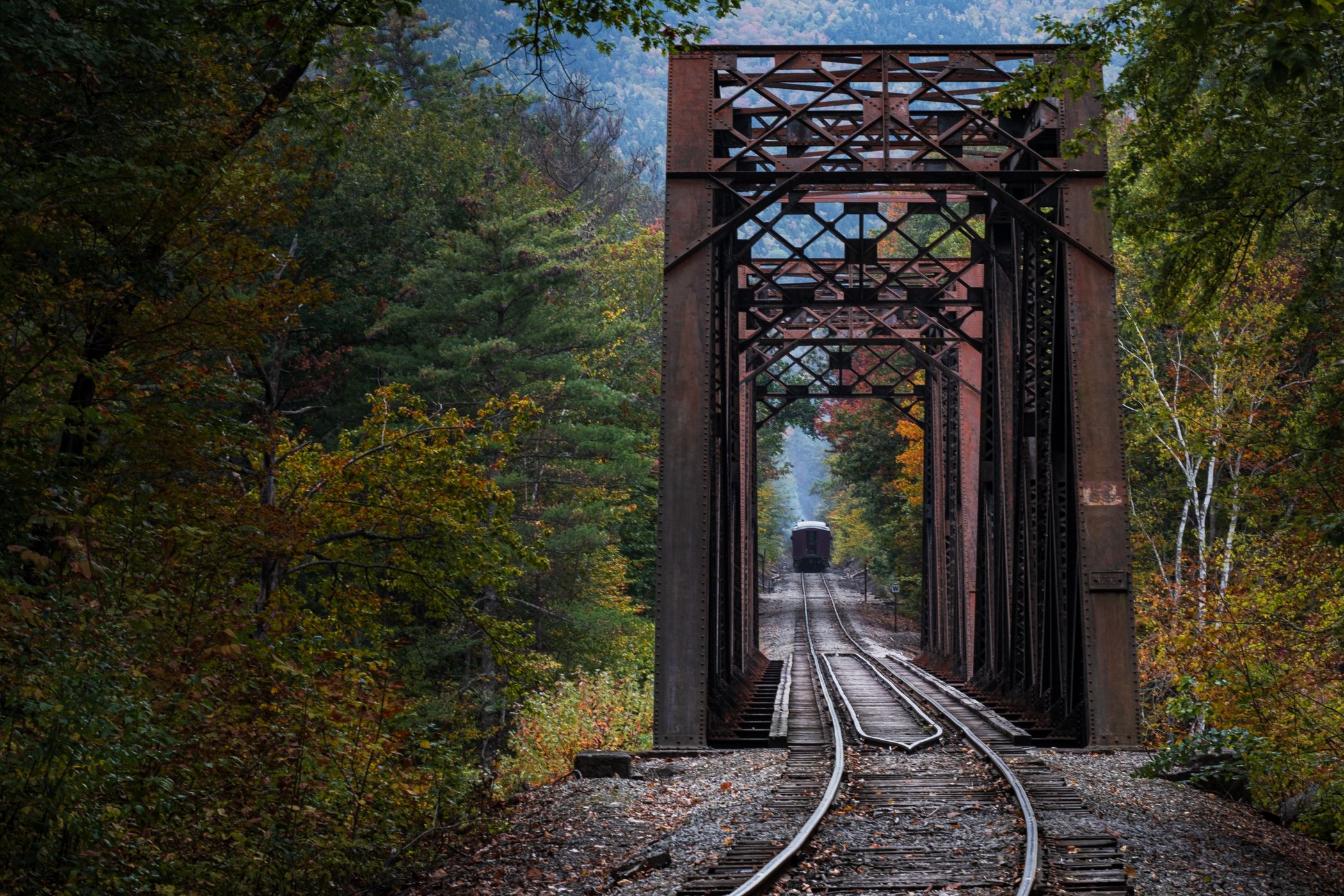 Railroad bridge of New Hampshire, USA
