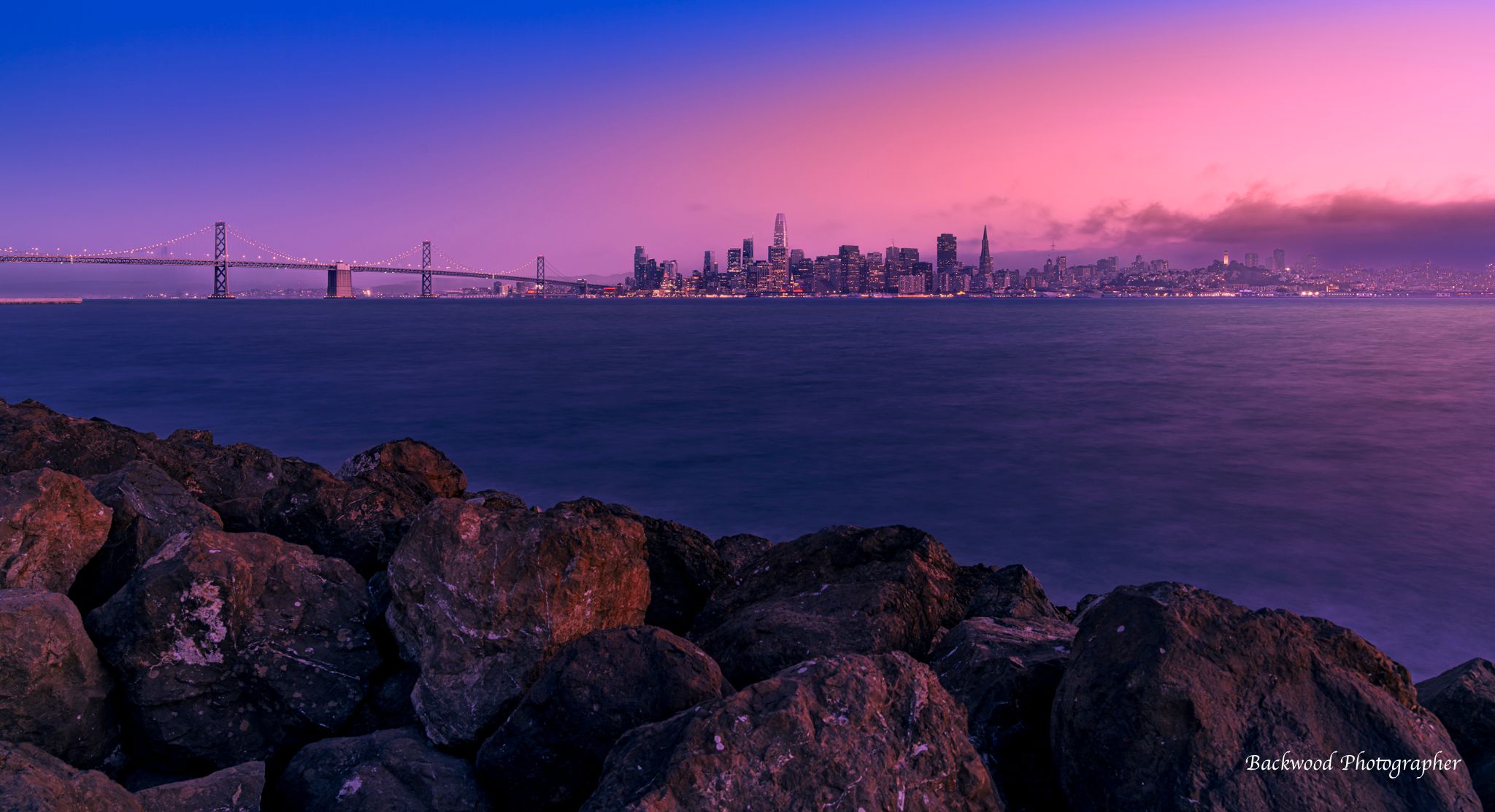 SFO skyline from Treasure Island, USA