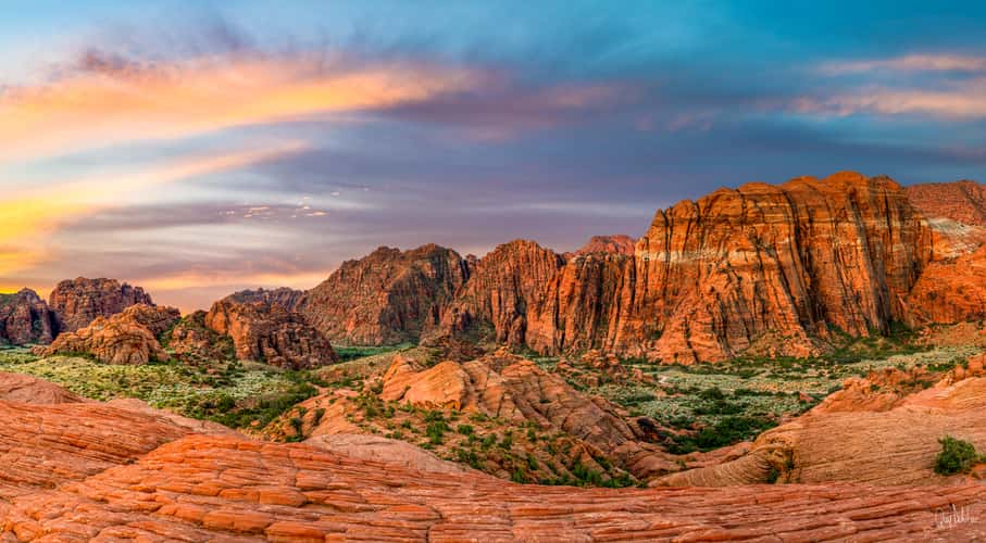 Snow Canyon Park at sunrise, St George Utah