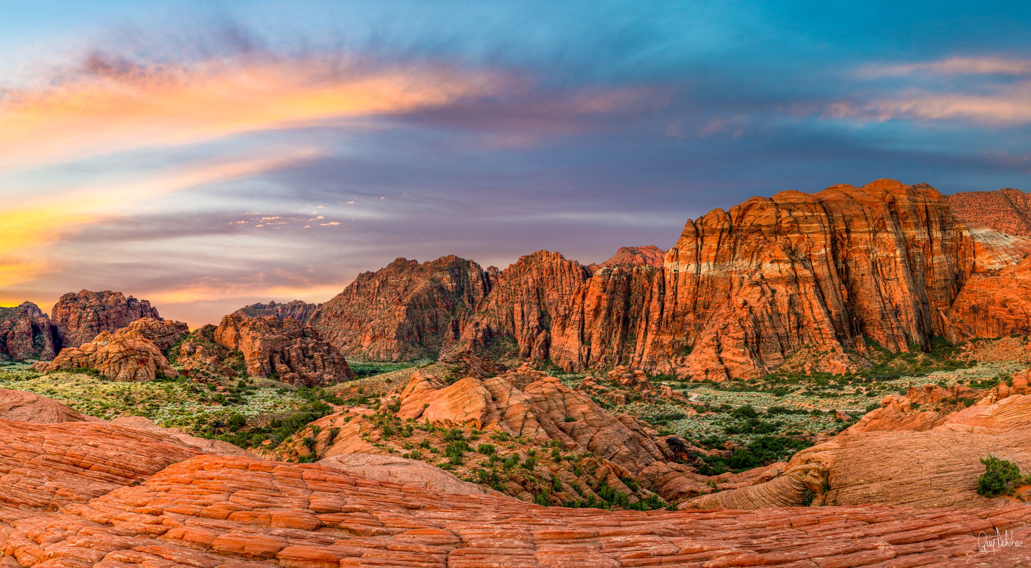 Snow Canyon Park at sunrise, St George Utah, USA