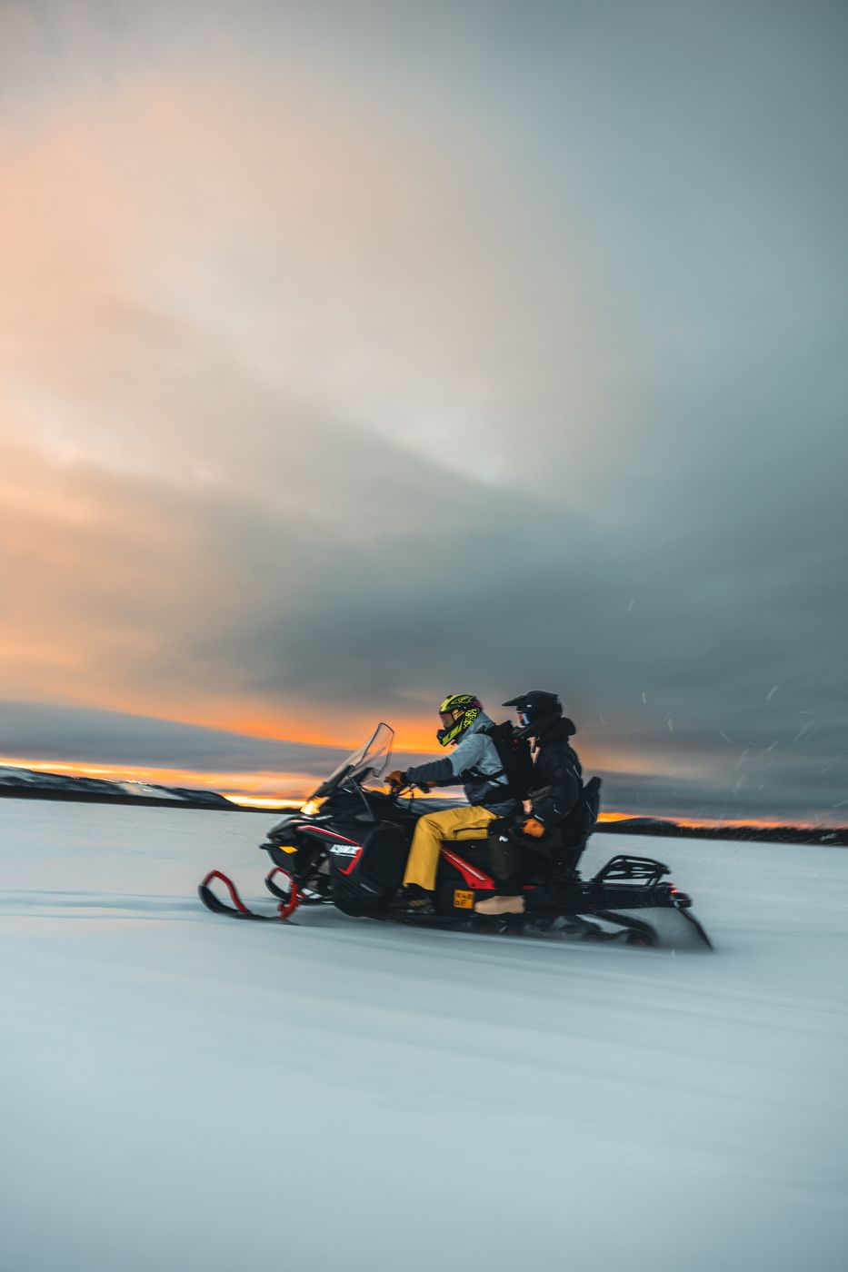 Snowmobile Immeljärvi, Levi, Finland