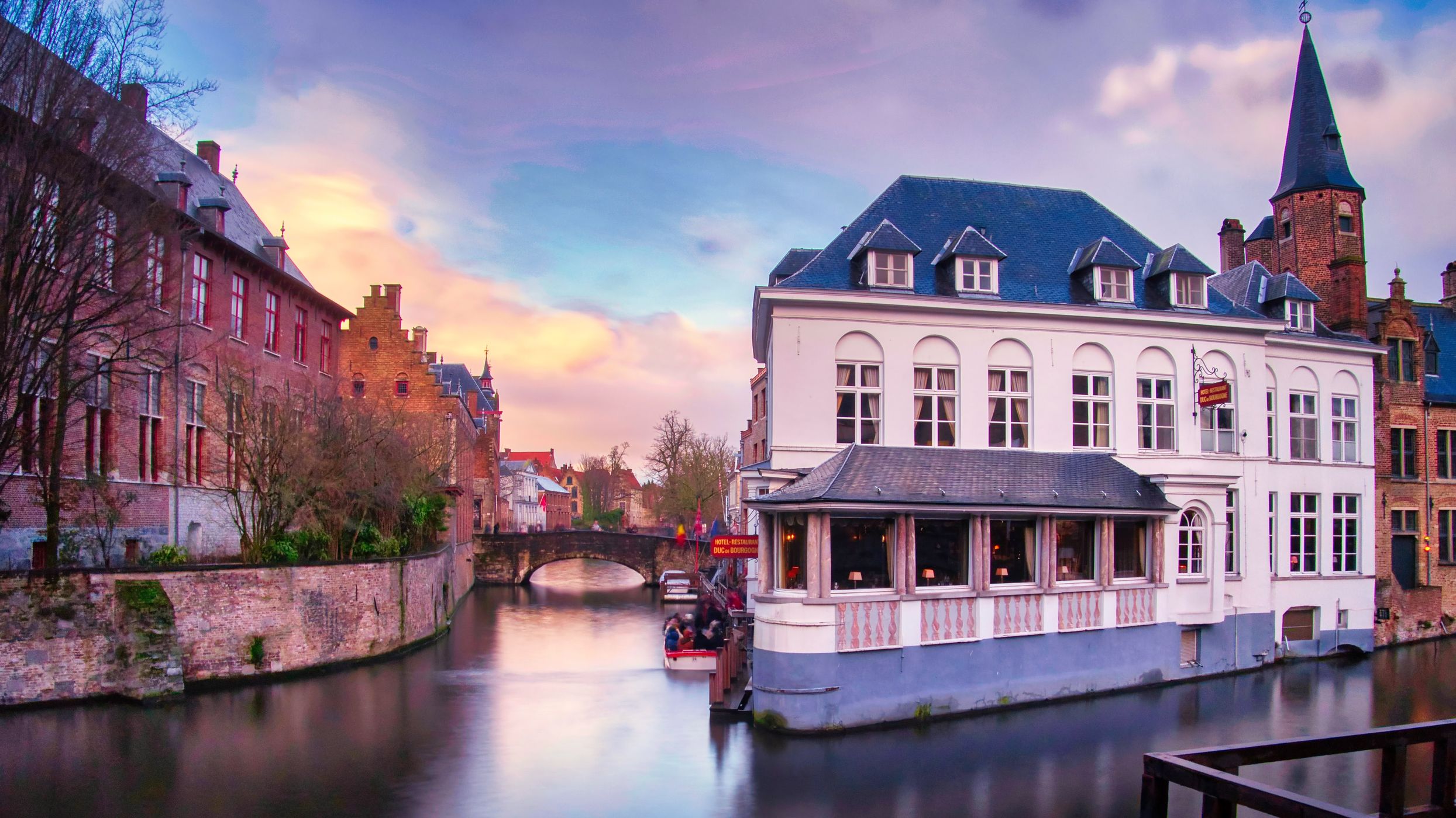 Typical view of Bruges, Belgium