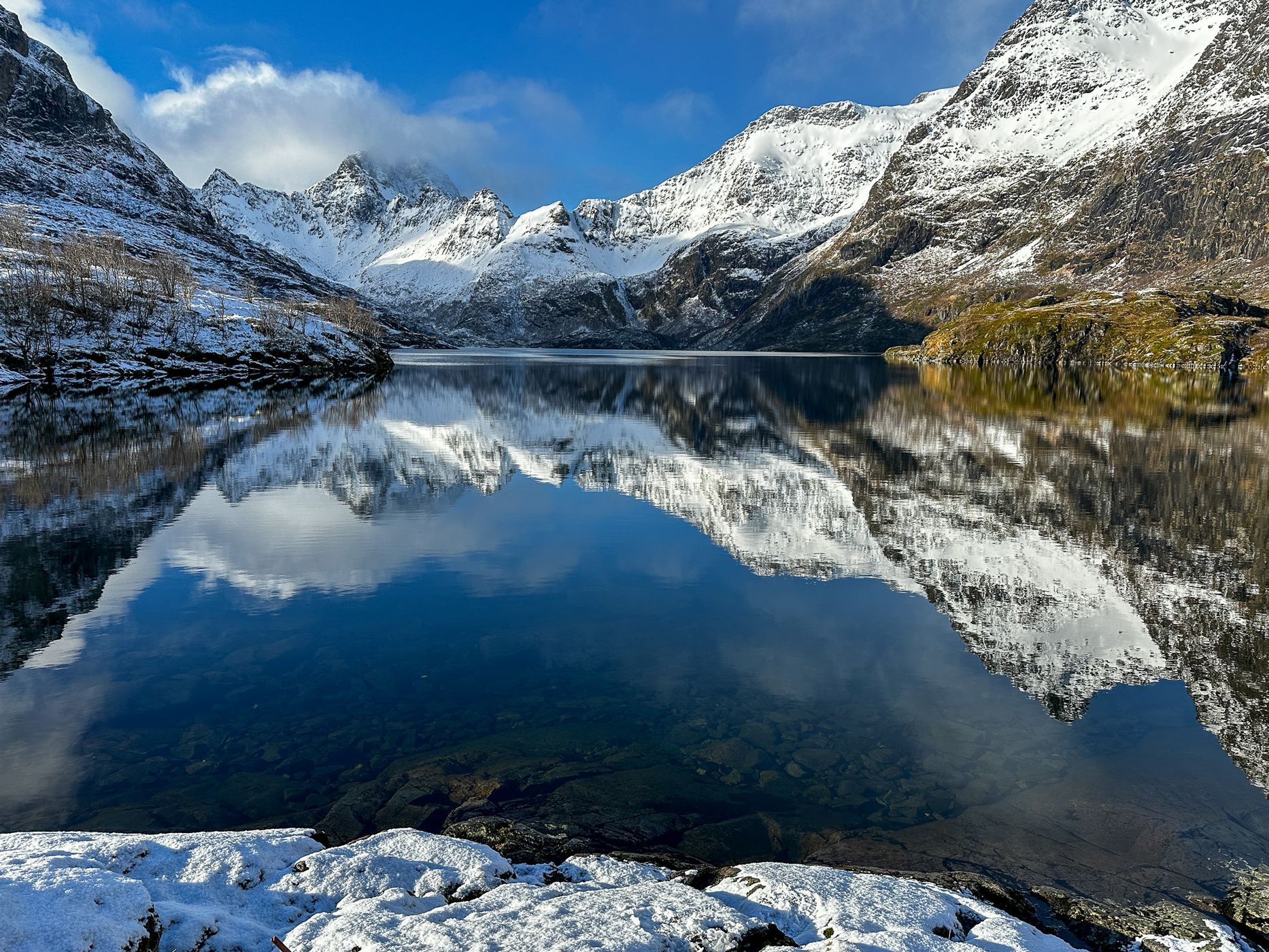 View on lake Agvatnet near Å, Norway