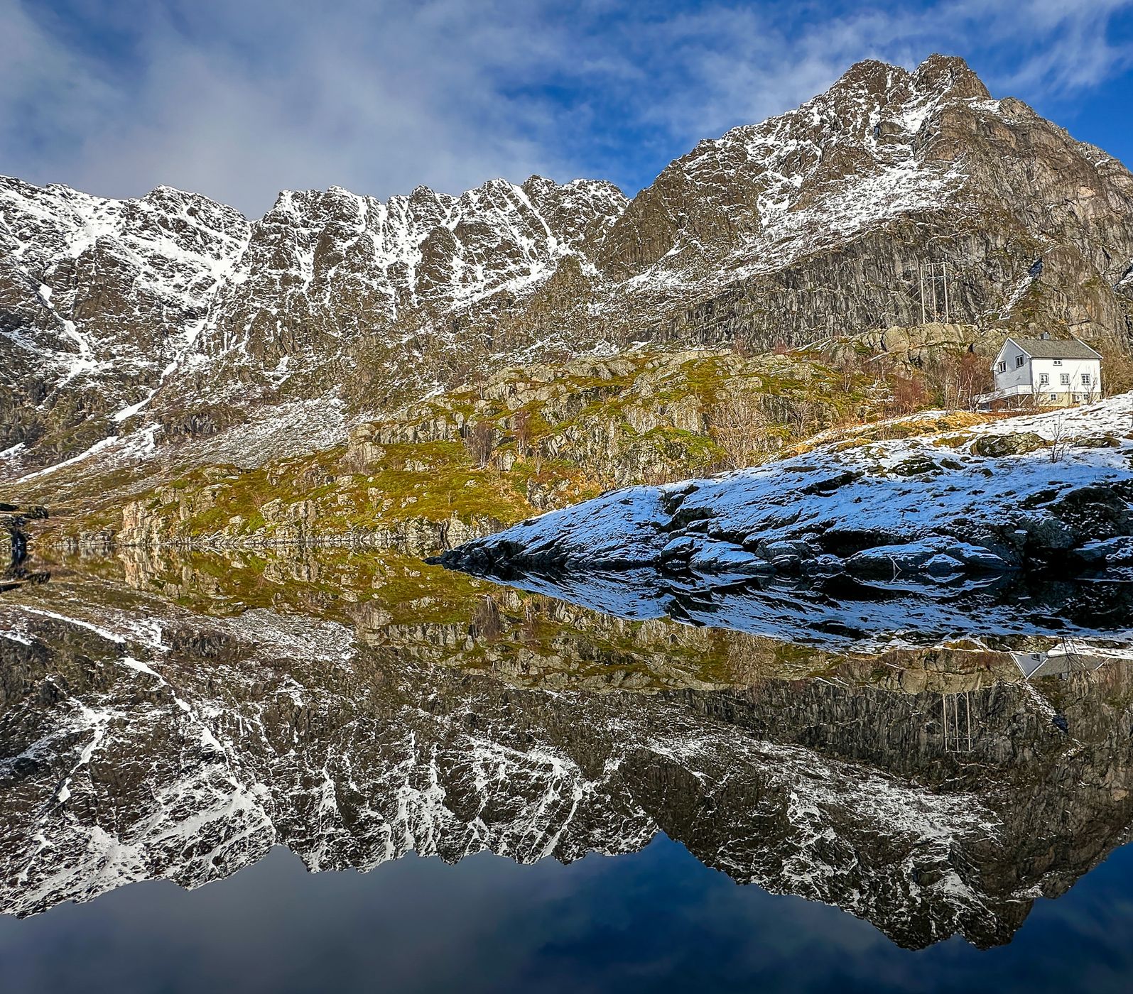 View on lake Agvatnet near Å, Norway