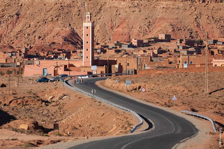 View to Tamedakhte village in Morocco
