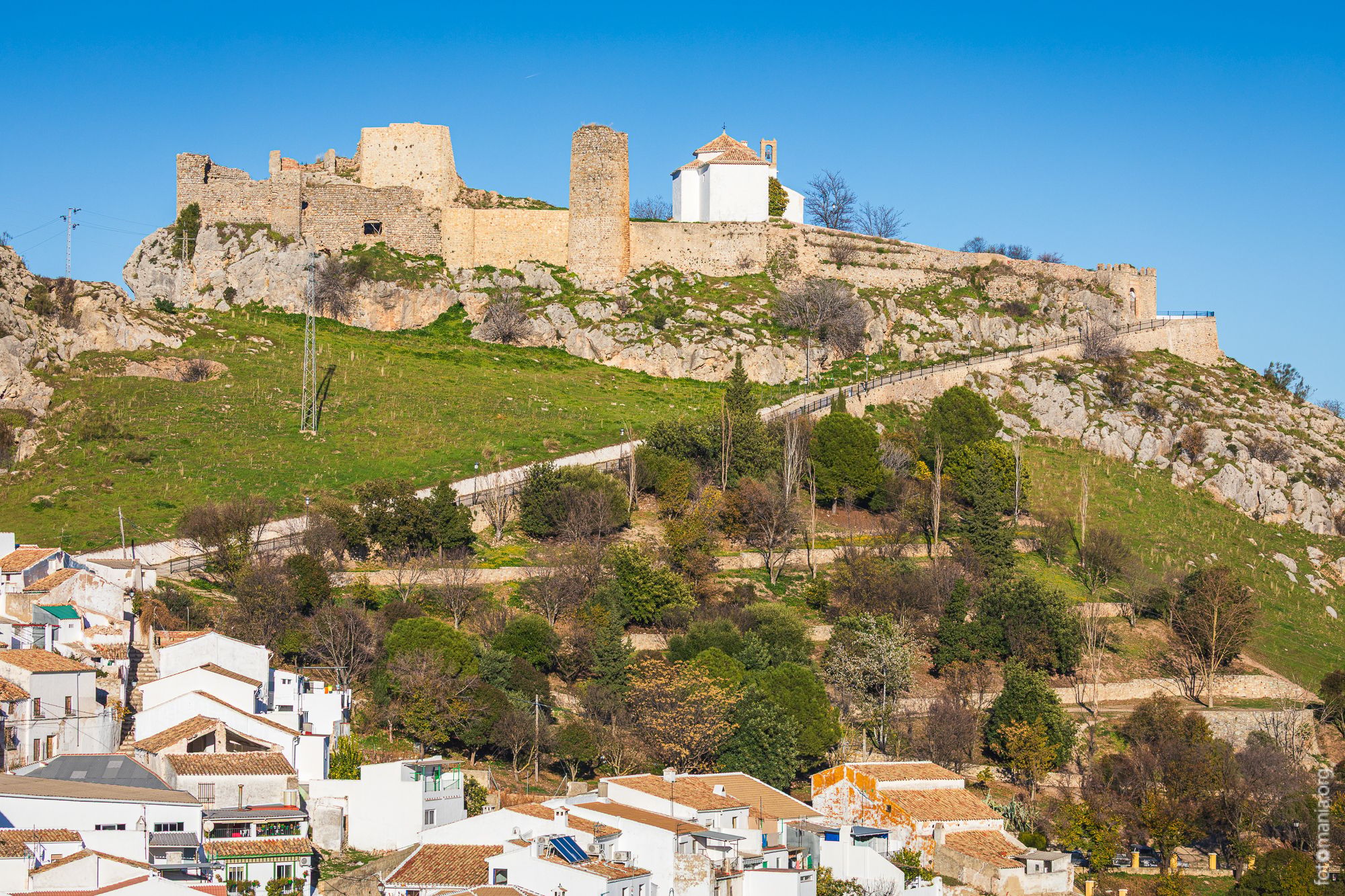 View to the castle of Carcabuey, Spain