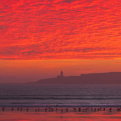 View towards Mogador Island Mosque, Morocco