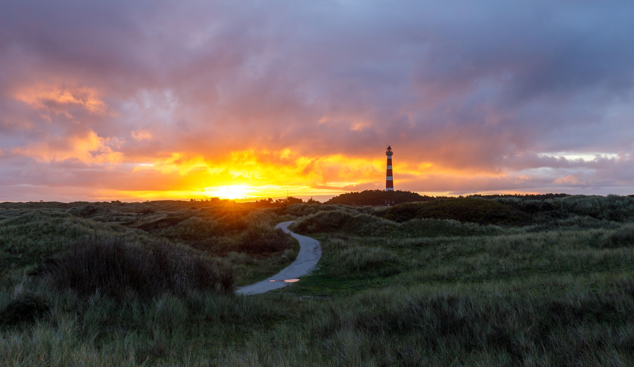 Vuurtoren Ameland Bornrif, Netherlands