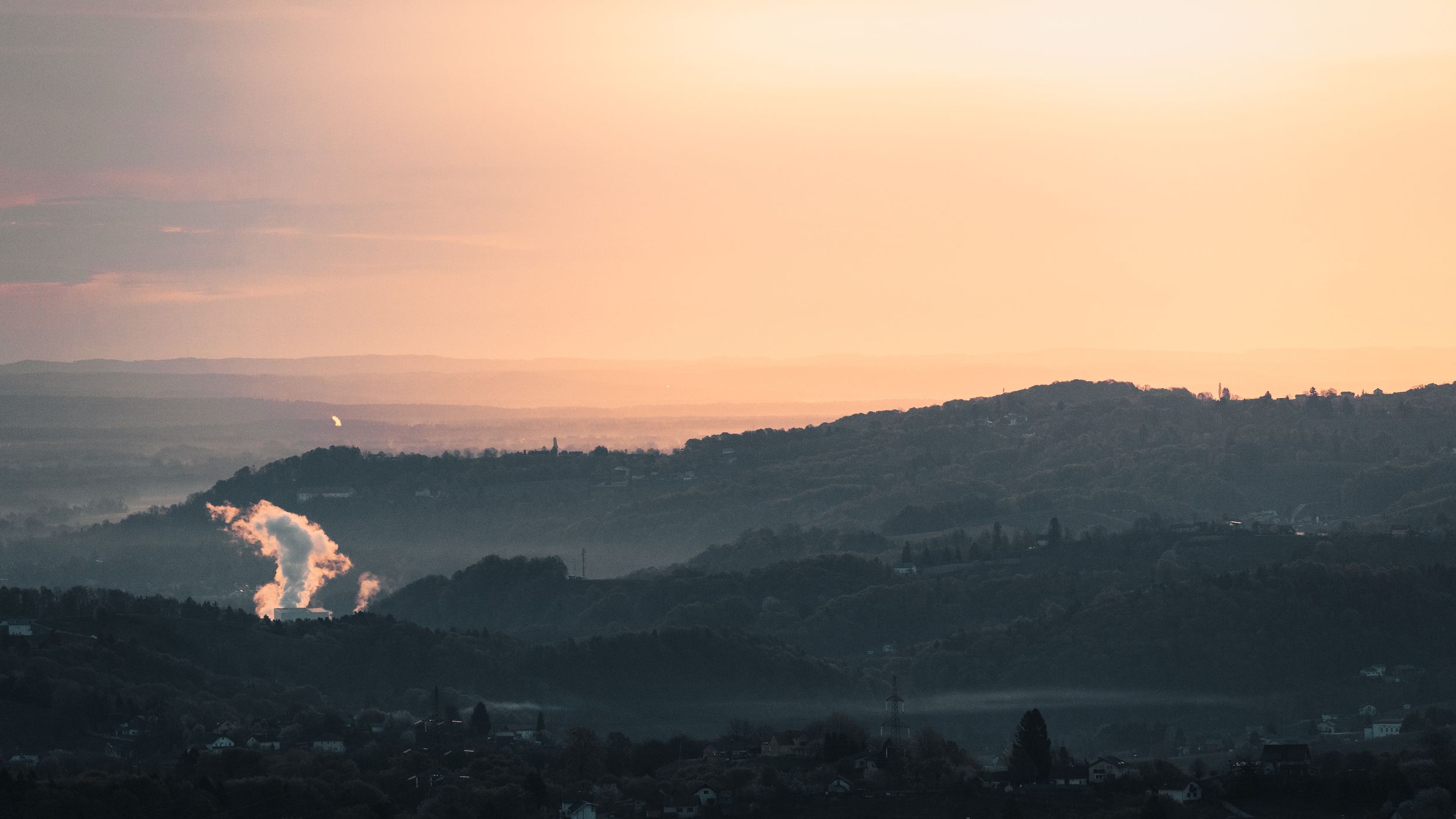 View from Razgledni stolp Plač, Slovenia