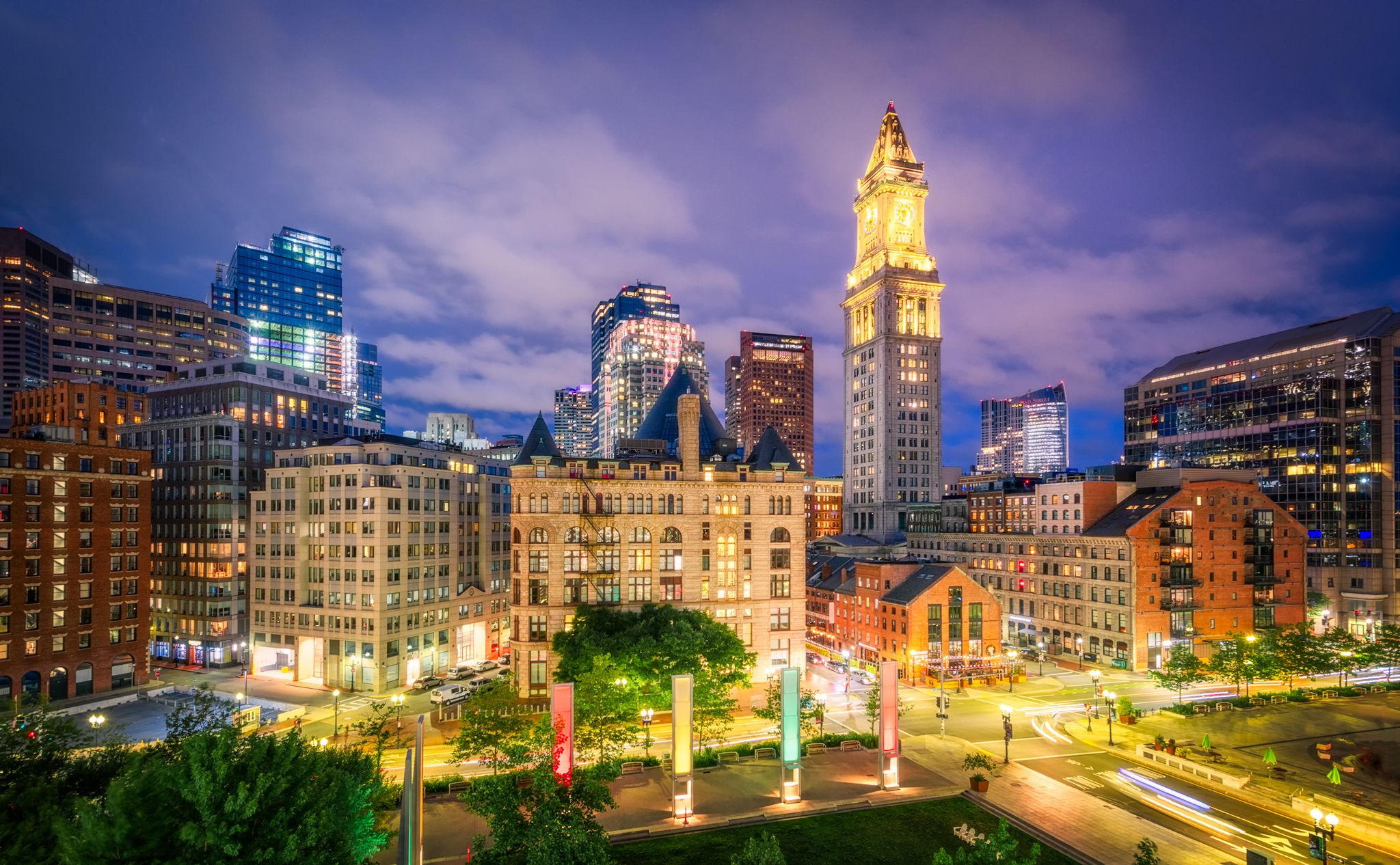 Boston Clock Tower View, USA