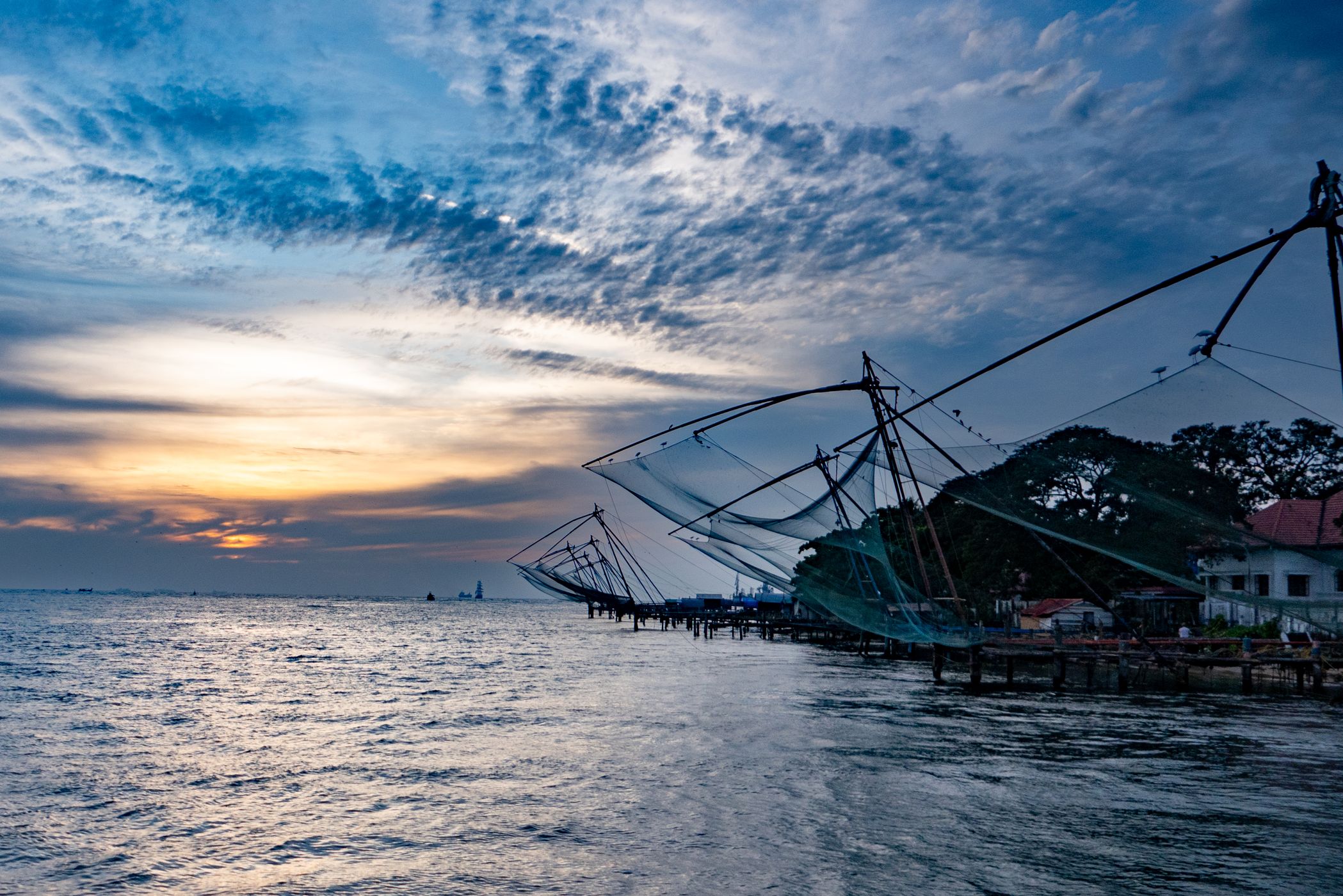 Chinese Fishing nets at Fort Kochi, India