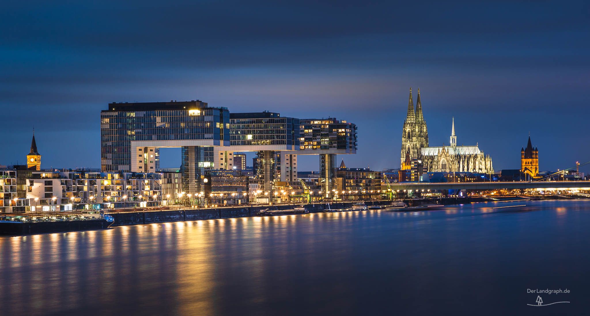 Cologne Panorama from the Southbridge, Germany