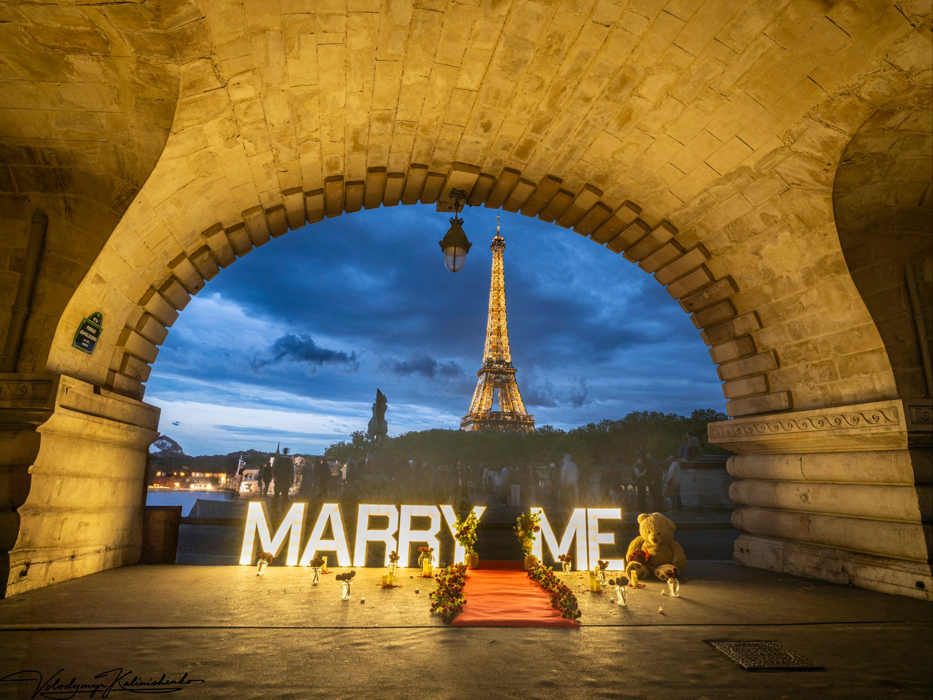 Eiffel Tower from Bir Hakeim bridge, Paris, France