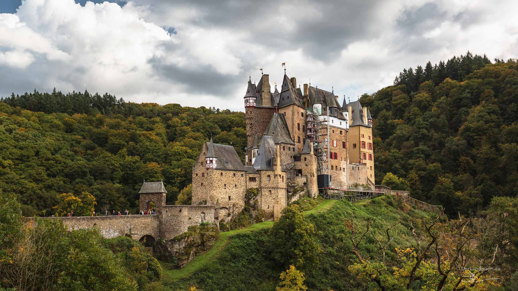 Eltz Castle from the side, Germany