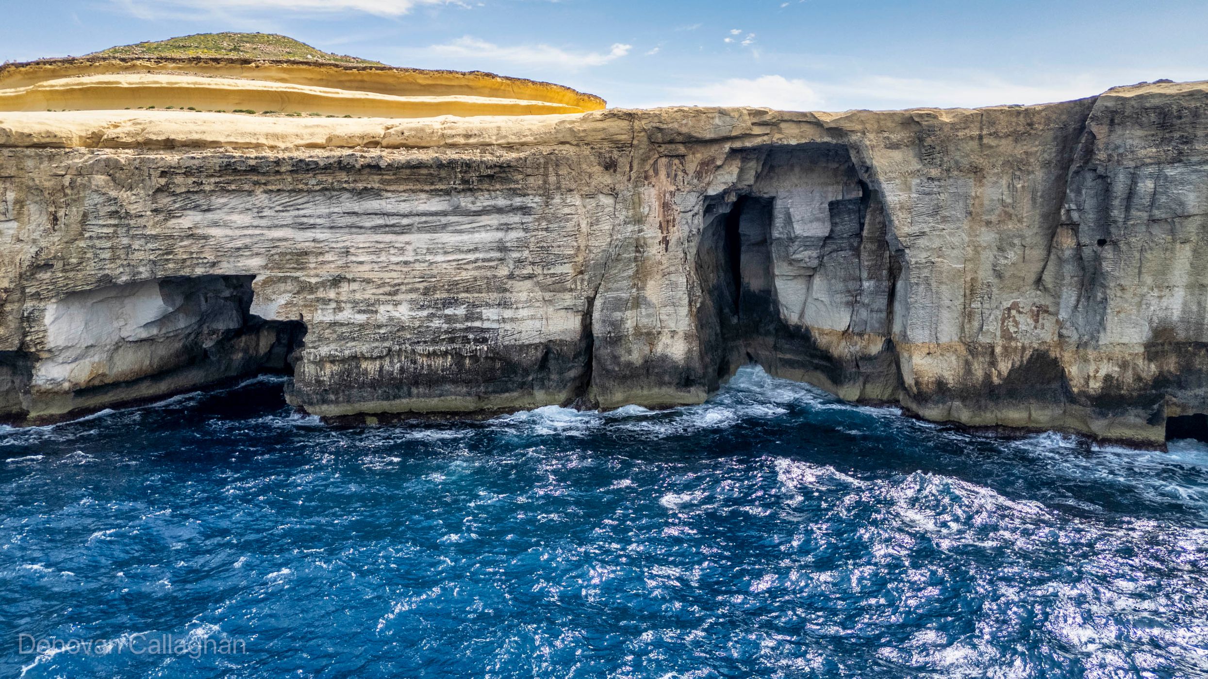 Entrance to Big Cave, Għar tal-Qrewis, Gozo, Malta