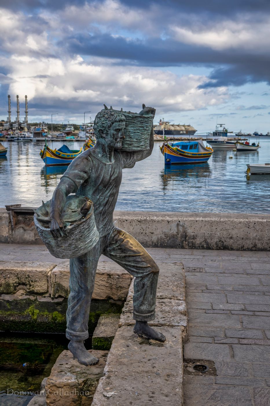 Fisherman statue, Marsaxlokk, Malta, Malta