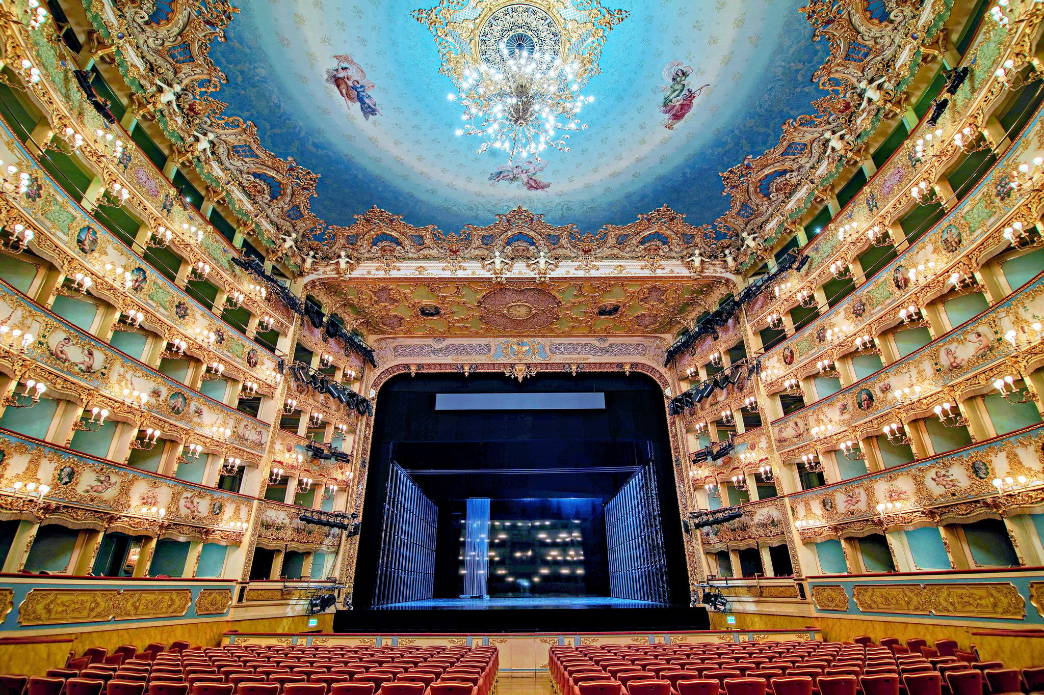 Inside Teatro la Fenice, Venice, Italy