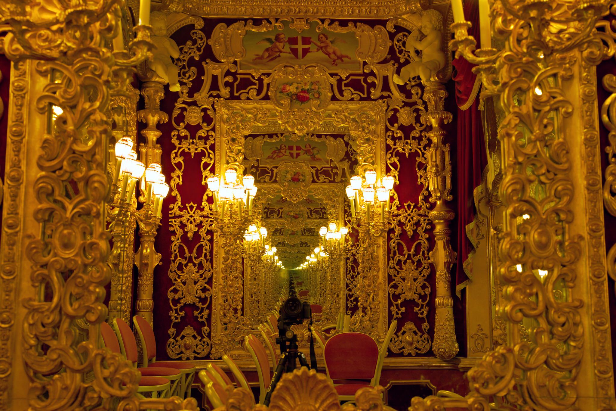Inside Teatro la Fenice, Venice, Italy