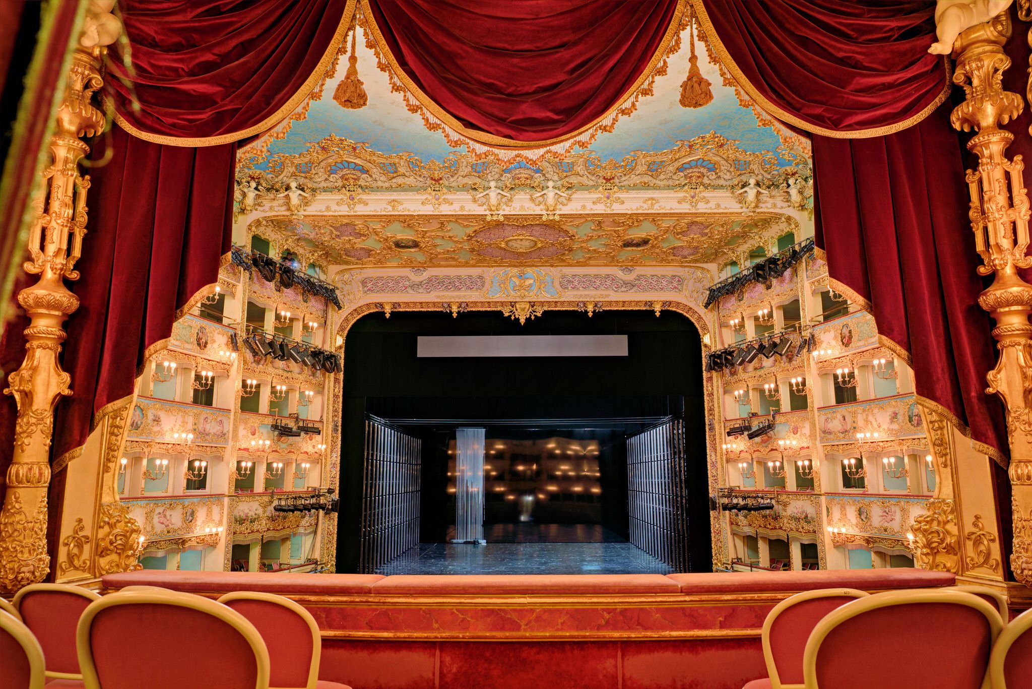 Inside Teatro la Fenice, Venice, Italy