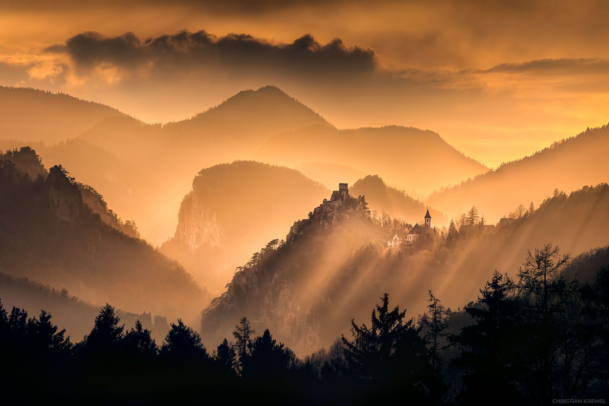 Klamm Castle Sunset, Austria