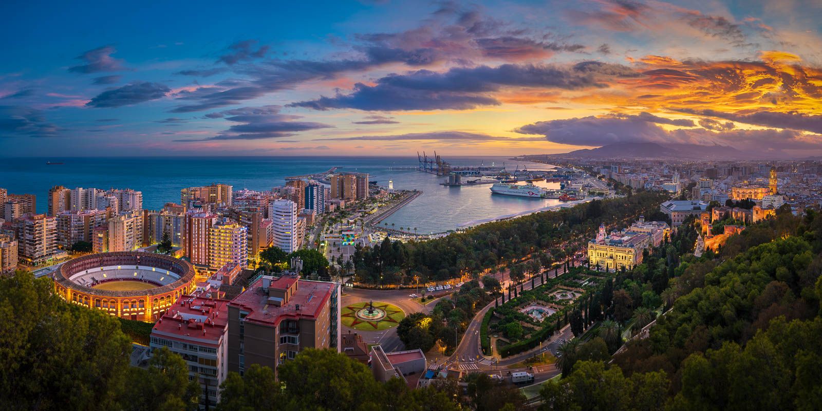 Málaga from Mirador de la Coracha, Spain