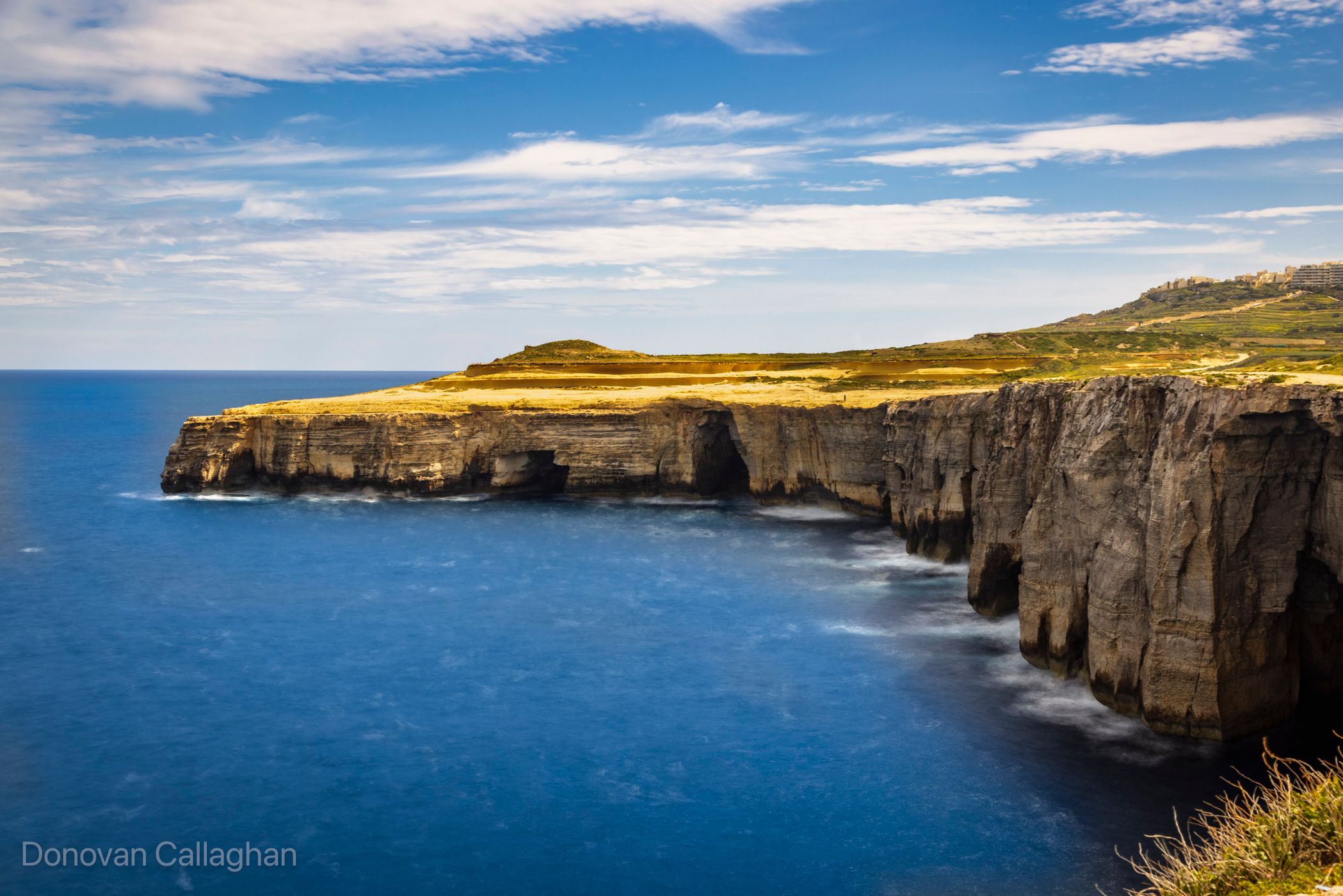 Pano of the Big Cave, Għar tal-Qrewis, Gozo, Malta