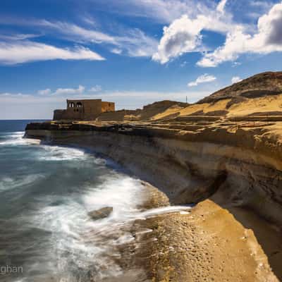Rock formation, Salinas de Qolla I-Bajda, Gozo, Malta