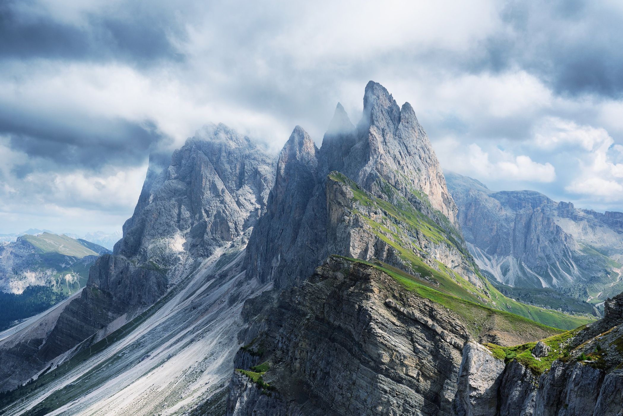 Seceda classic view point, South Tyrol, Italy