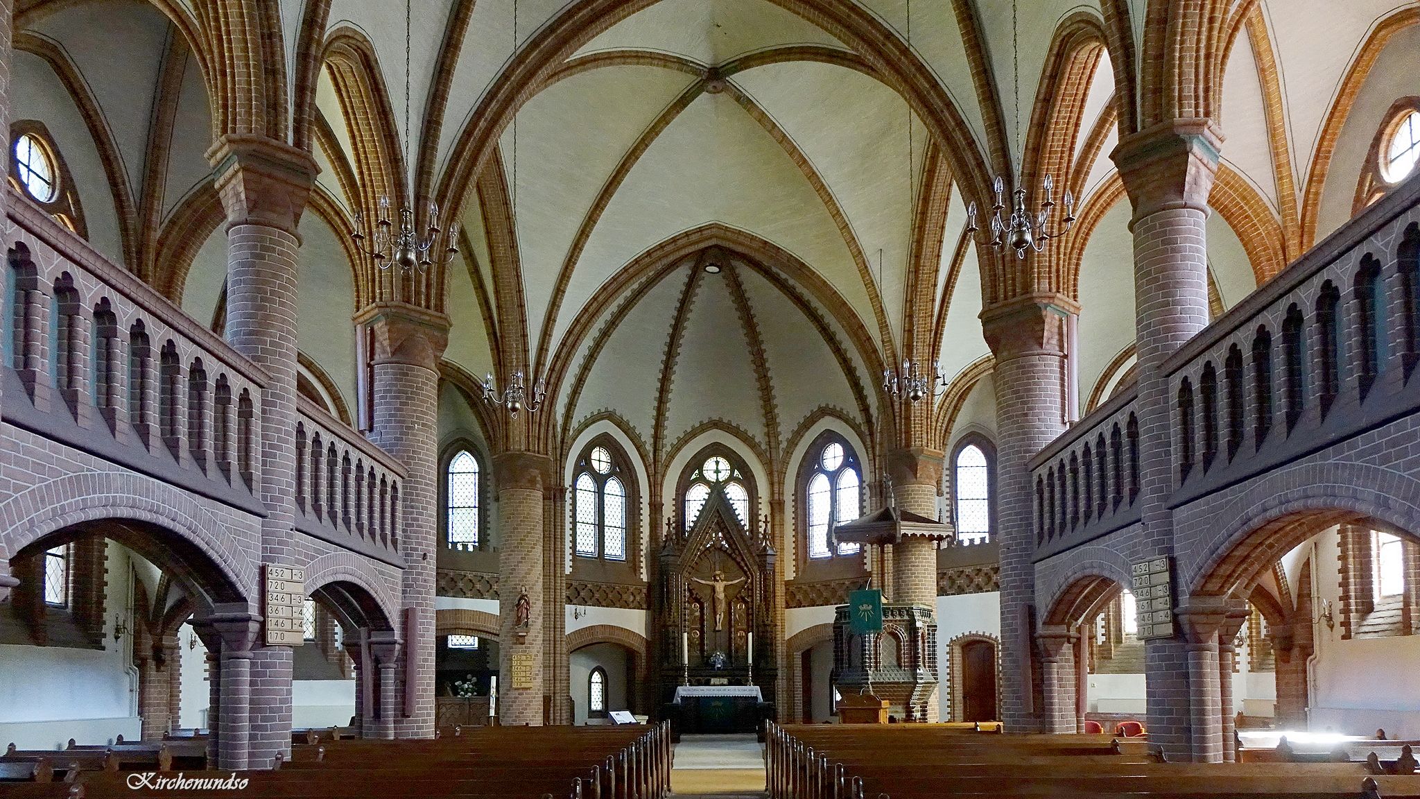 Inside St. Nicolai Church, Hagenburg, Germany