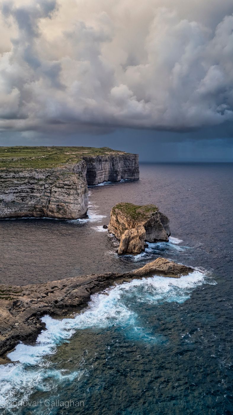 Storm coming Fungus Rock, Dwejra, Gozo, Malta
