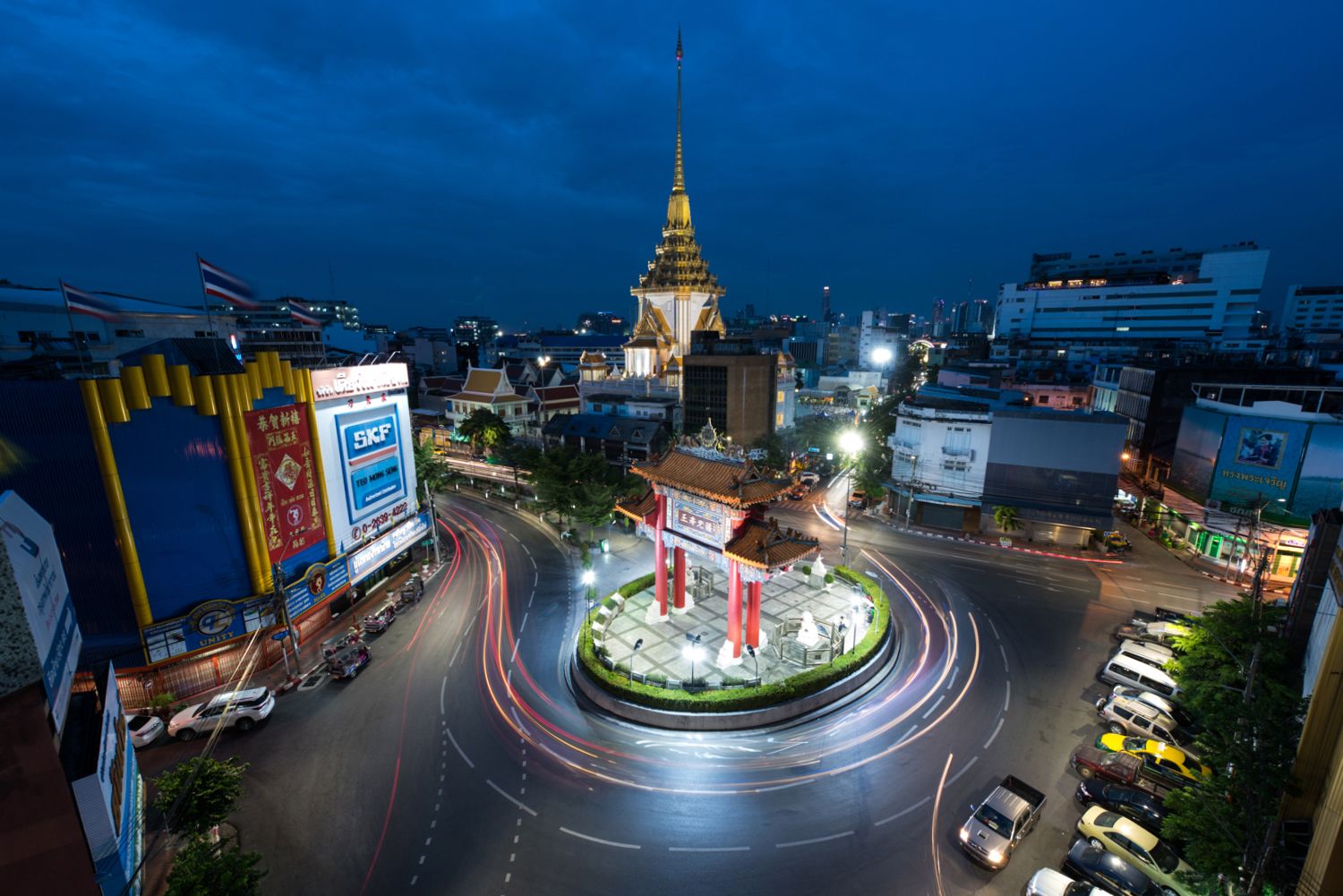 The Bangkok Chinatown Gate in the middle of the Odeon, Thailand