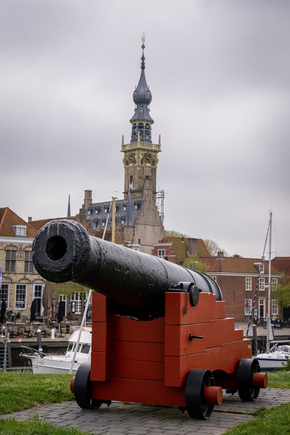 Cannons at Veere's harbor, Netherlands