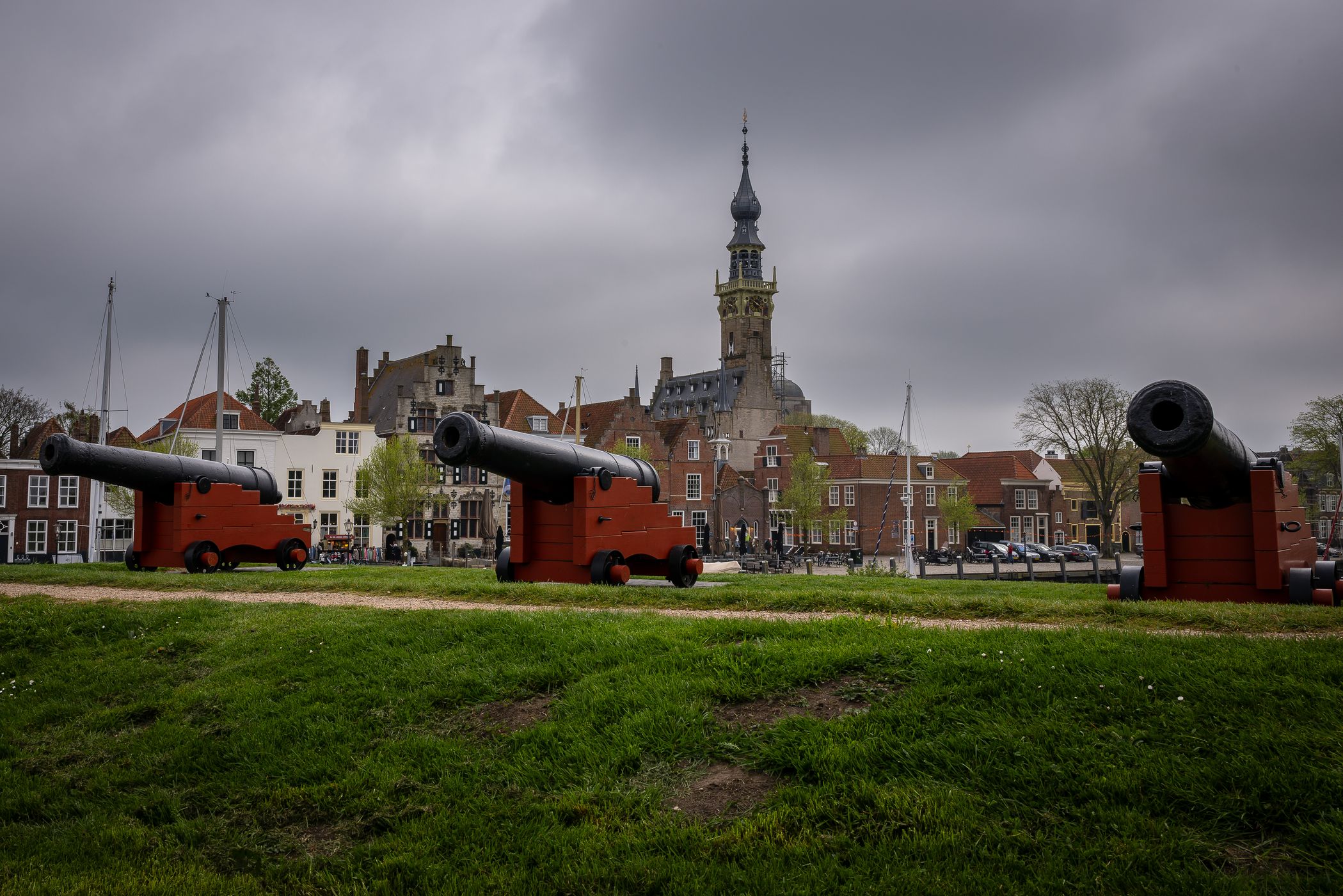 Cannons at Veere's harbor, Netherlands