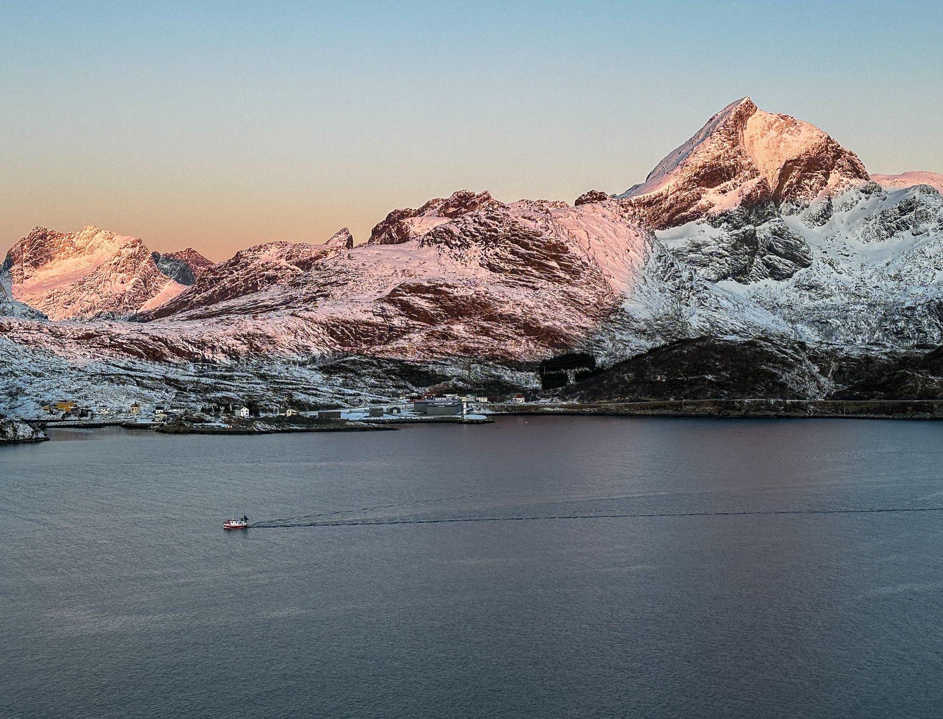 Viewpoint on the rock above Sund, Norway
