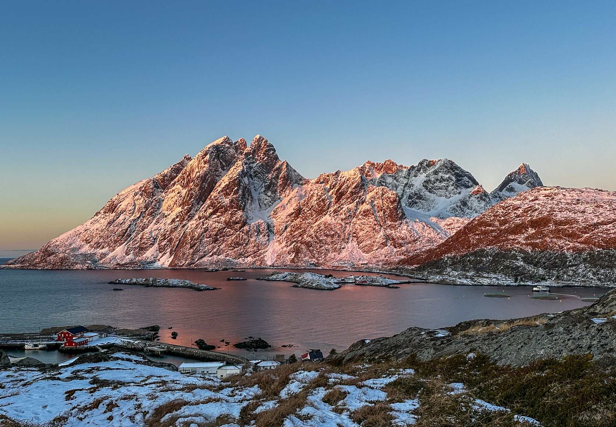 Viewpoint on the rock above Sund, Norway