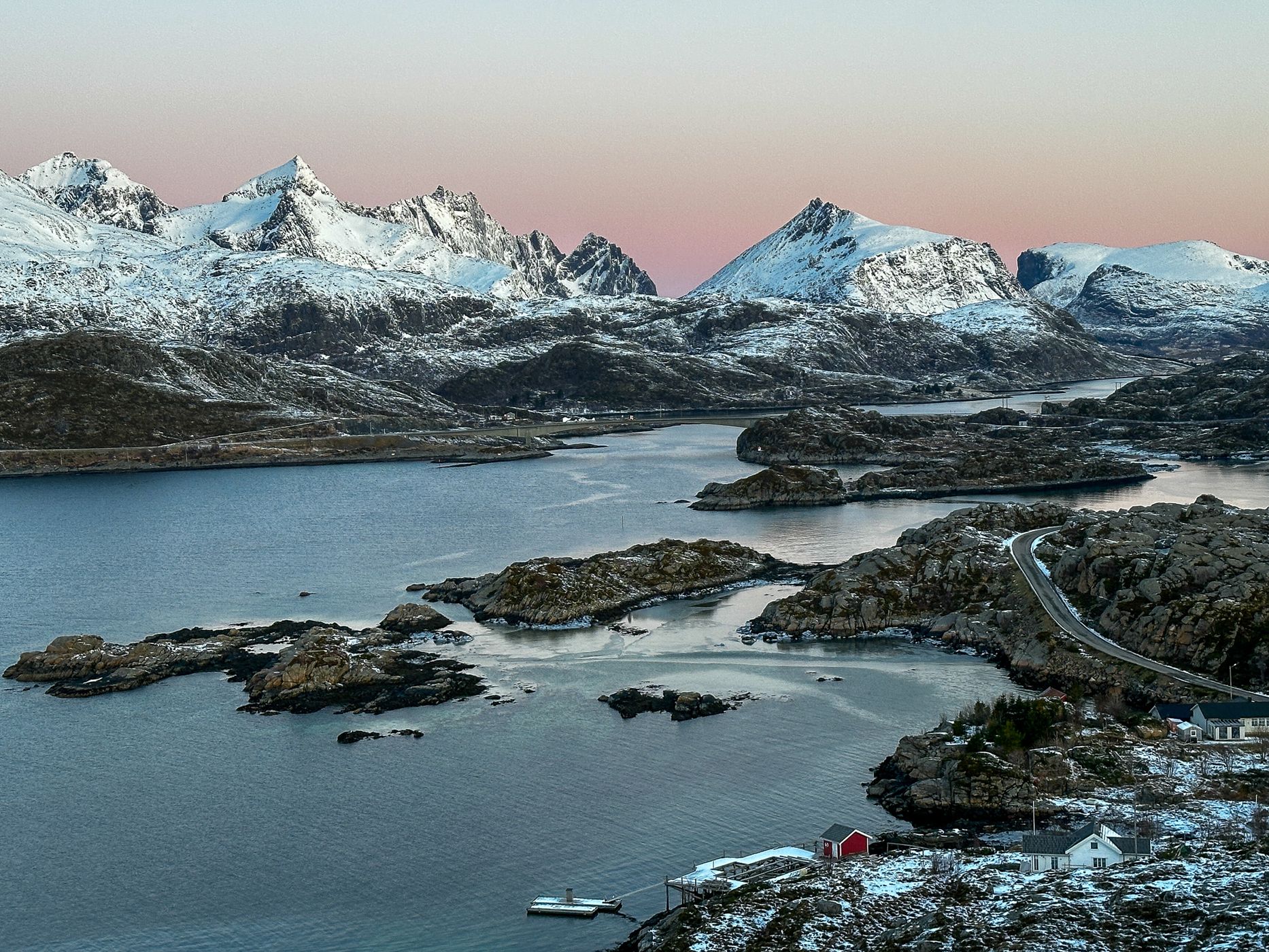 Viewpoint on the rock above Sund, Norway