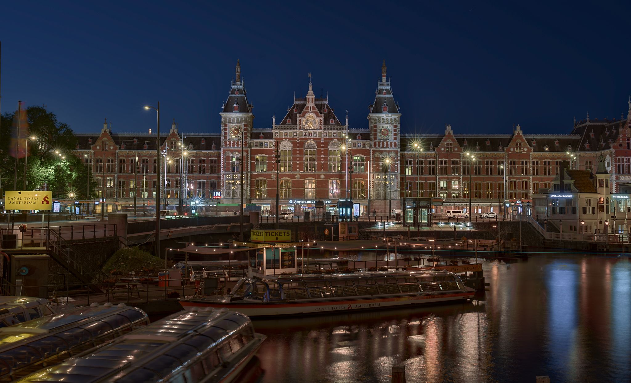View of Central Station, Amsterdam, Netherlands