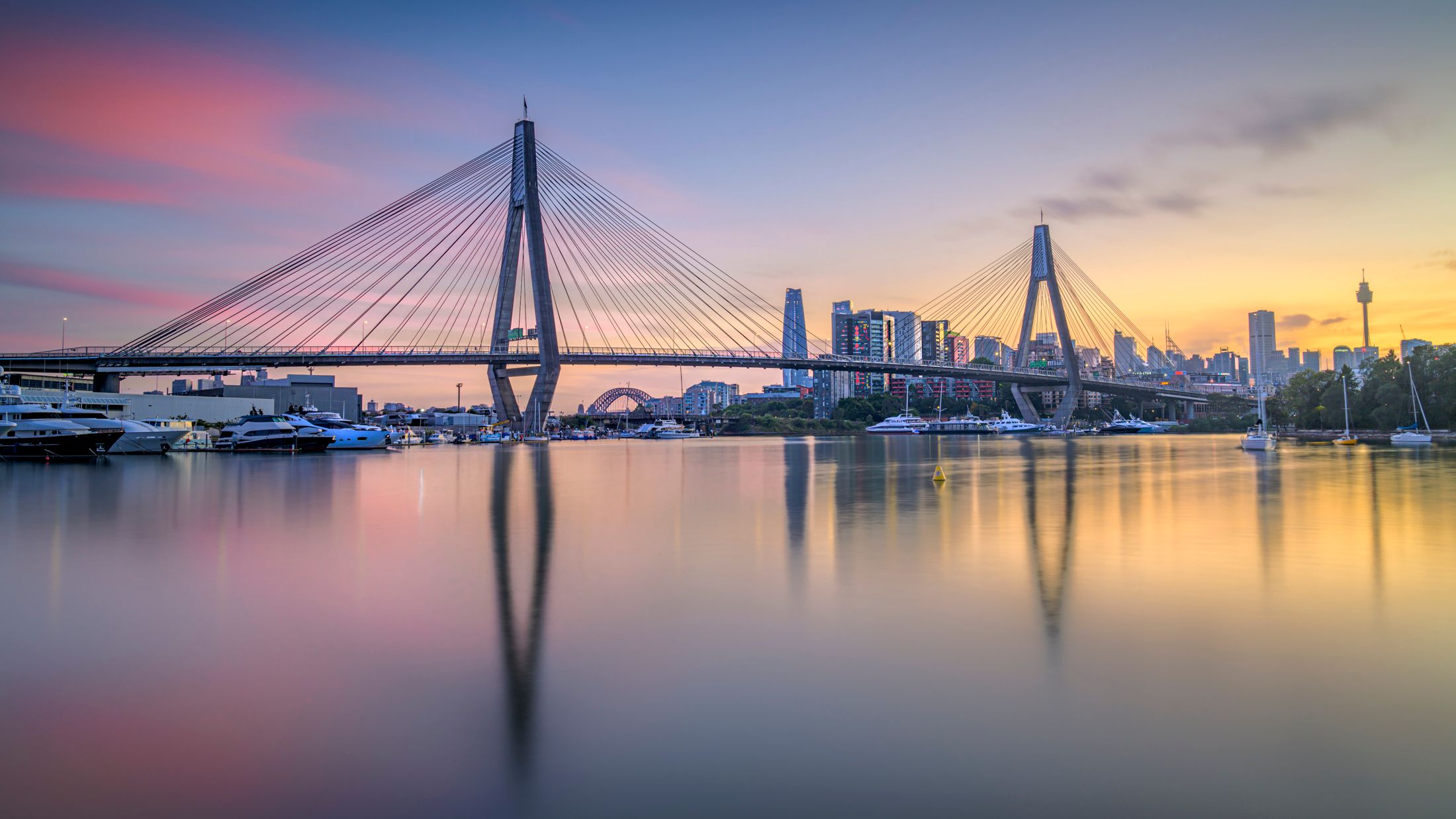 ANZAC Bridge, Glebe Point, Sydney, New South Wales, Australia
