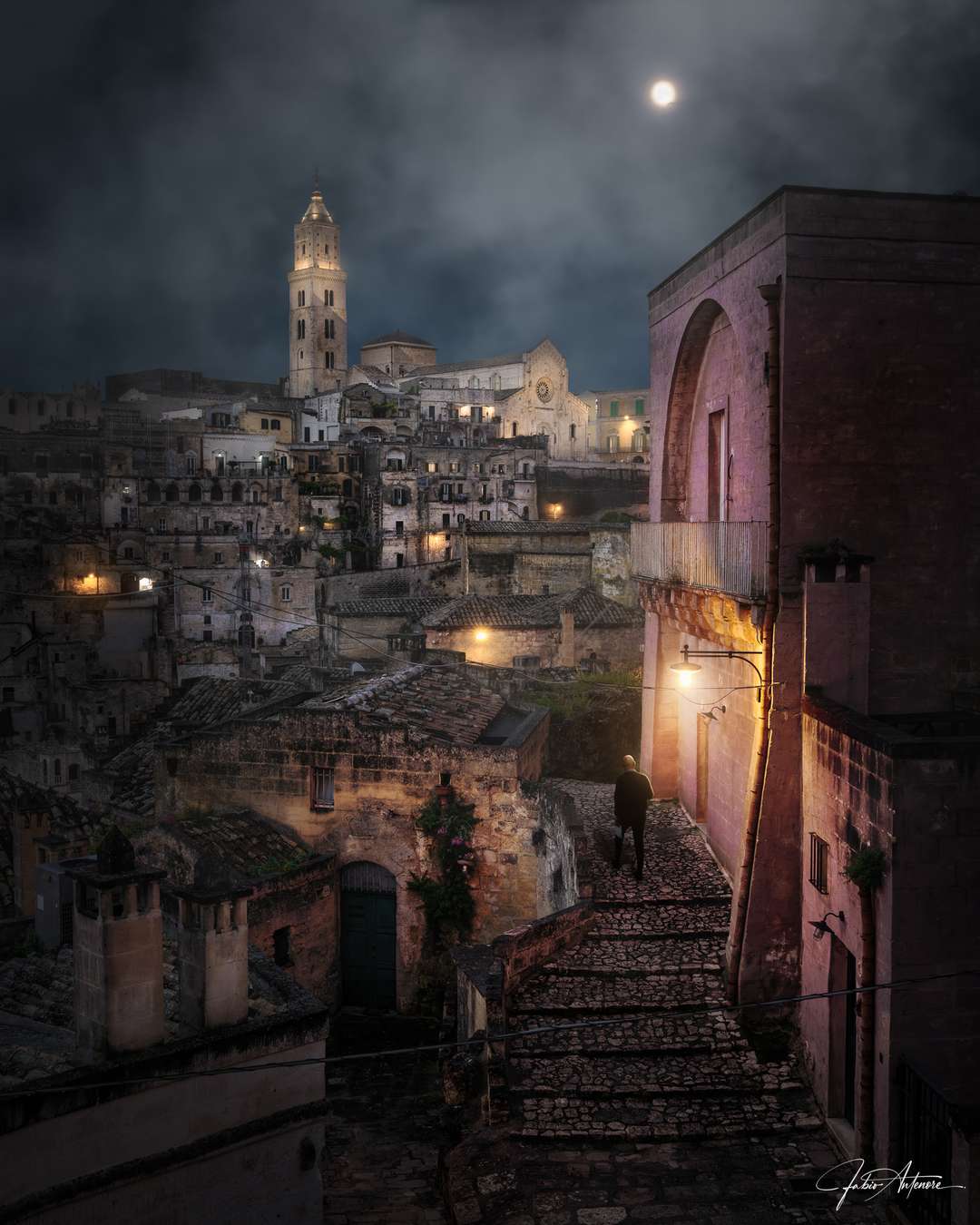 The final result with different times blended into one final photo.