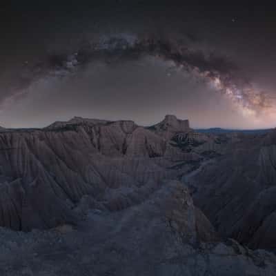 Bardenas Reales (El Rallón at night), Spain