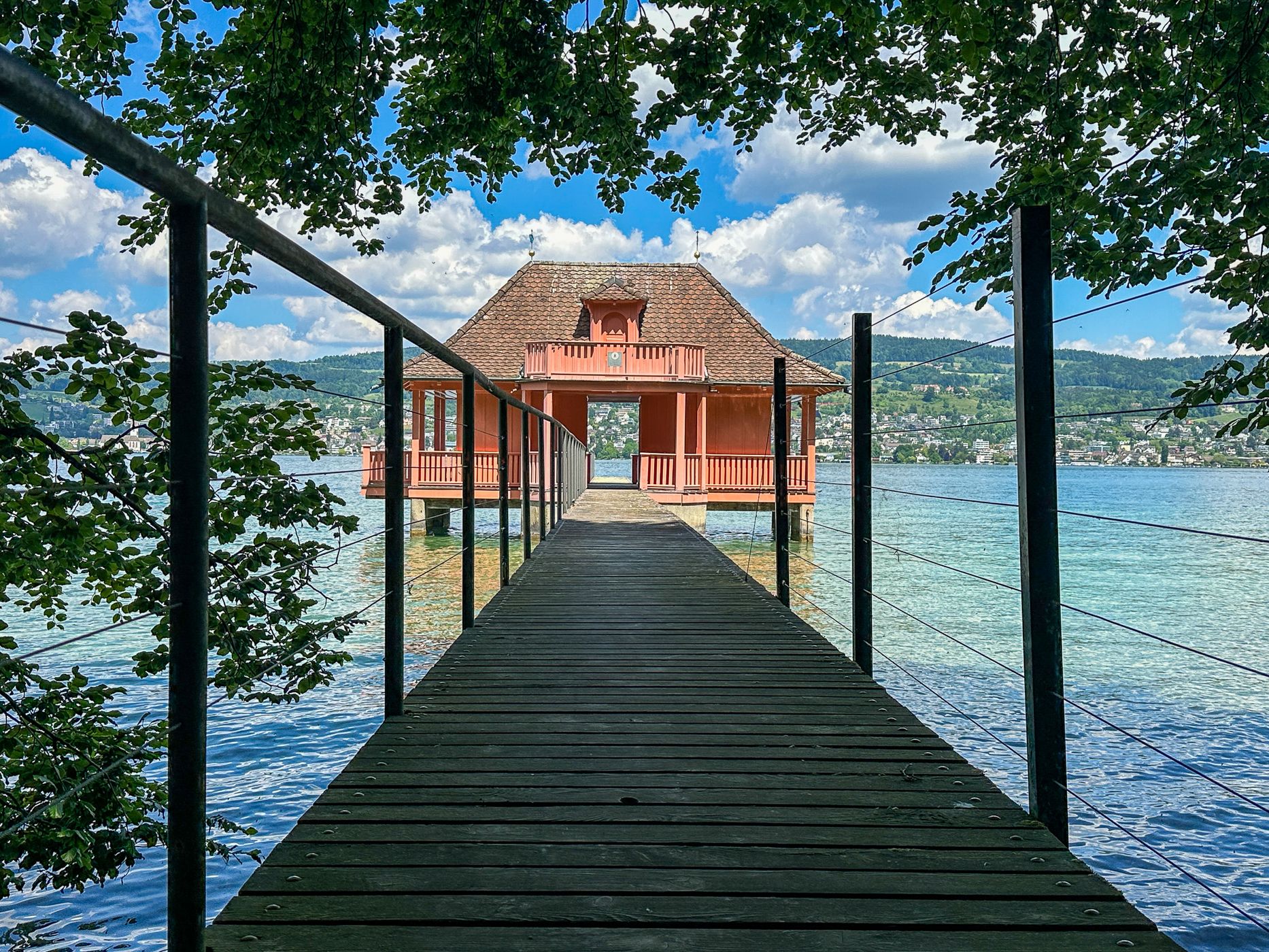 Bathhouse lake Zurich, Switzerland