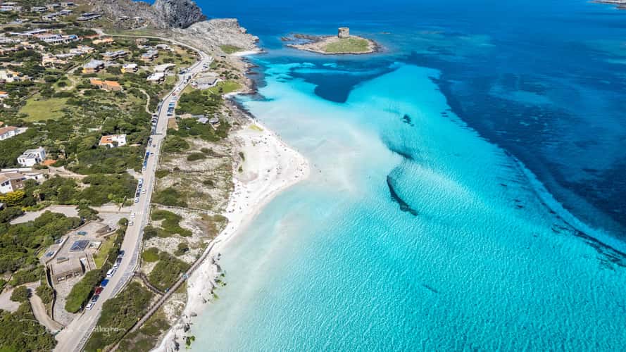 Beach & Tower, Isola della Pelosa, Sardinia