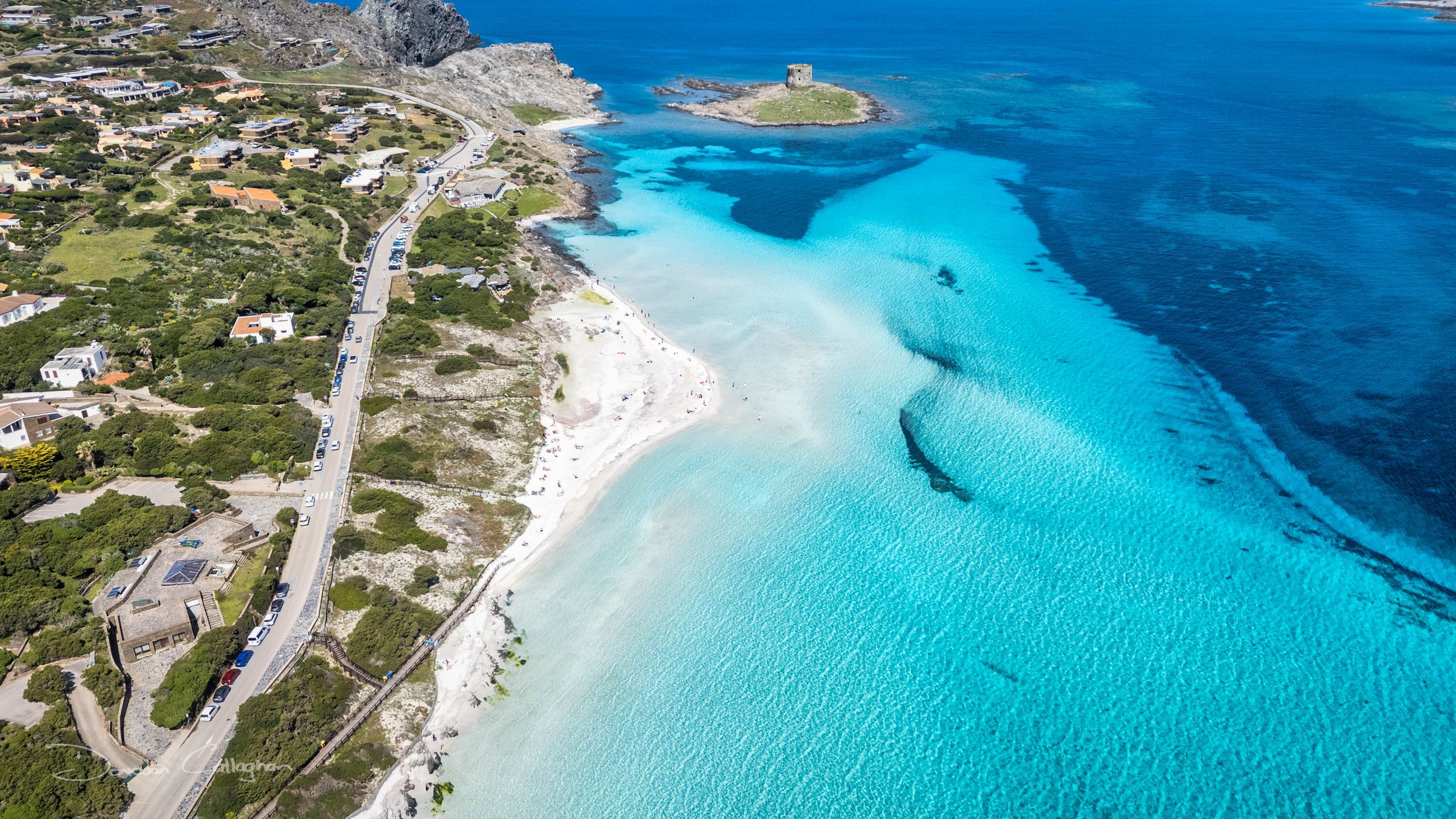 Beach & Tower, Isola della Pelosa, Sardinia, Italy